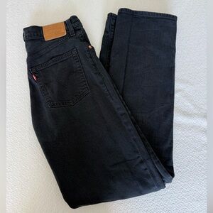 Levi’s Ribcage Full Length Jeans in Black Sprout Size 26/32